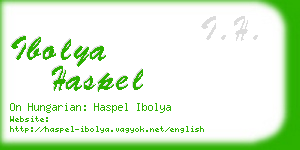 ibolya haspel business card